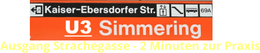 Ausgang Strachegasse - 2 Minuten zur Praxis
